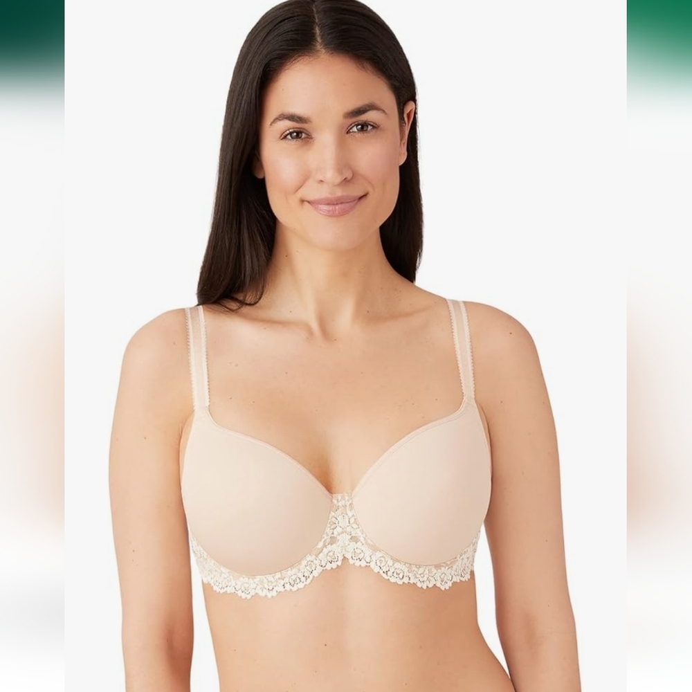 Wacoal Nude Embrace Lace Contour Tshirt Bra 36D New